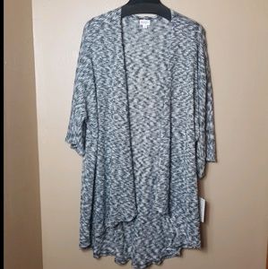 LuLaRoe | NWT B&W Lindsay Cardigan Kimono size L